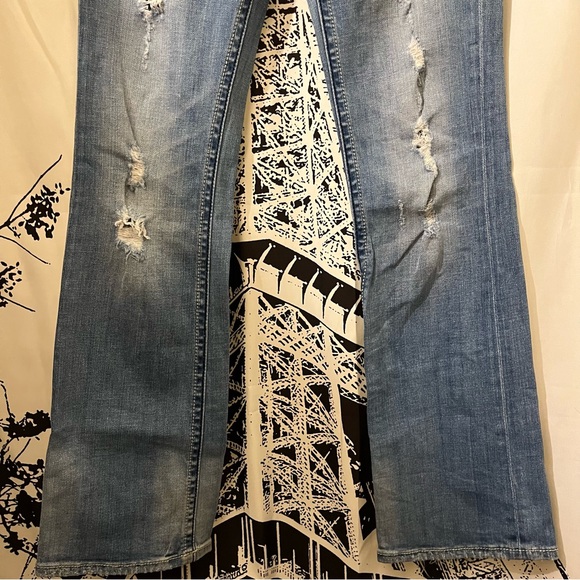 Miss Me Bootcut Jeans Distressed Embroidered Light Wash Western Size 29 - Picture 4 of 13